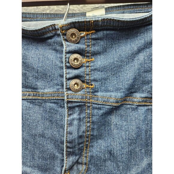 CEsttoi Womens 2XL Blue Denim High-Waisted Skinny Jeans With Button Fly & Faded - Picture 2 of 7
